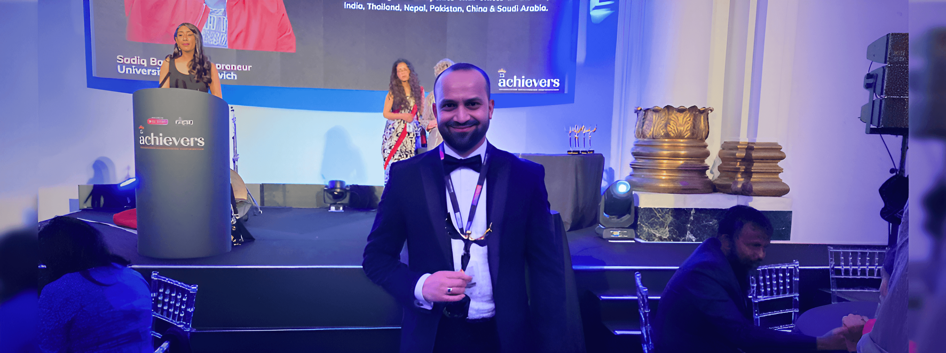 CEO, Sadiq Basha, wins UK Achievers Awards by NISAU